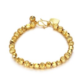 Bracelet Plaqué Or 18 Carats Pour Femme D'Excellente Qualité