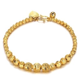 Bracelet Femme Plaqué Or 18 Carats De Haute Qualité En Forme De Boule