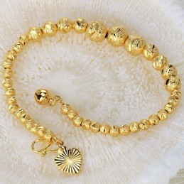Bracelet Femme Plaqué Or 18 Carats De Haute Qualité En Forme De Boule