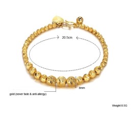 Bracelet Femme Plaqué Or 18 Carats De Haute Qualité En Forme De Boule
