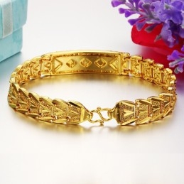 Bracelet Classique Pour Femme Plaqué Or 18 Carats, Qualité Et Quantité Garanties