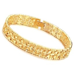 Bracelet Homme Plaqué Or 18 Carats À Motif Étoile De Renommée Mondiale