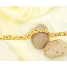 Bracelet Homme Plaqué Or 18 Carats À Motif Étoile De Renommée Mondiale