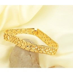 Bracelet Homme Plaqué Or 18 Carats À Motif Étoile De Renommée Mondiale