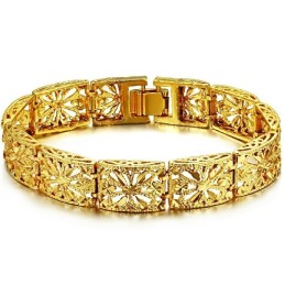 Bracelet Creux Plaqué Or 18 Carats Pour Femme, Qualité Et Quantité Garanties