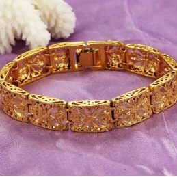 Bracelet Creux Plaqué Or 18 Carats Pour Femme, Qualité Et Quantité Garanties