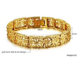 Bracelet Creux Plaqué Or 18 Carats Pour Femme, Qualité Et Quantité Garanties