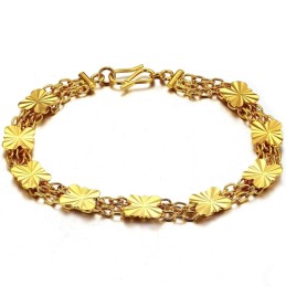 Bracelet En Plaqué Or 18 Carats En Forme De Fleur Pour Femme, Qualité Et Quantité Garanties
