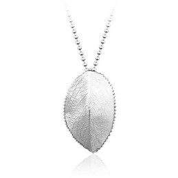 Pendentif Simple En Titane En Forme De Feuille Pour Homme - Chaîne Offerte