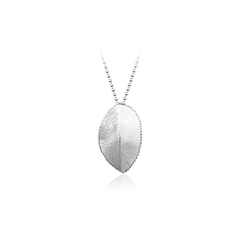 Pendentif Simple En Titane En Forme De Feuille Pour Homme - Chaîne Offerte
