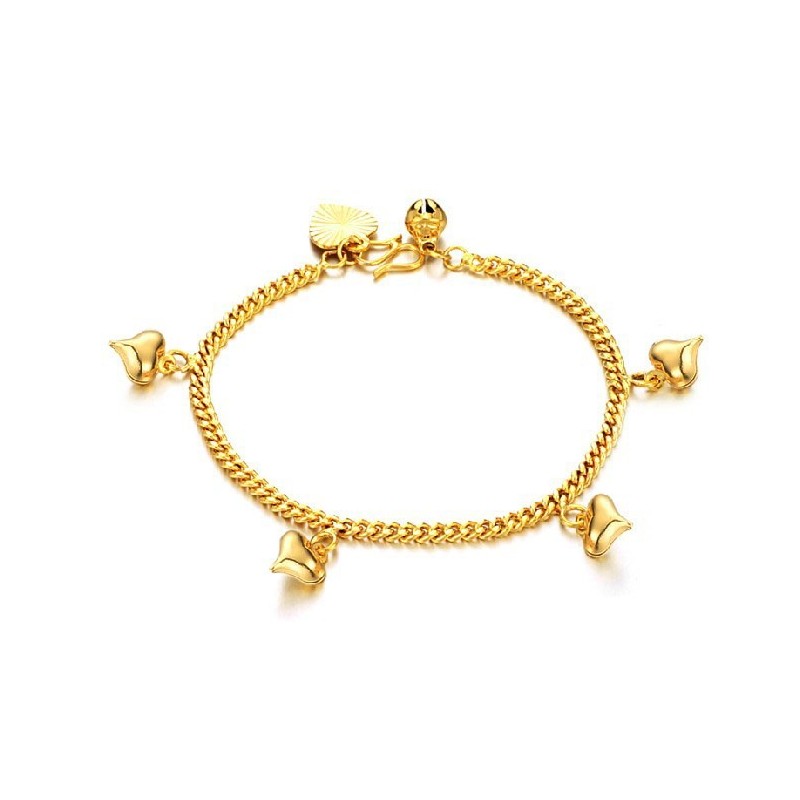 Bracelet Plaqué Or 18 Carats Avec Clochettes Pour Femme, De Réputation Fiable Bracelet Plaqué Or 18 Carats Avec Clochettes Pour Femme, De Réputation Fiable