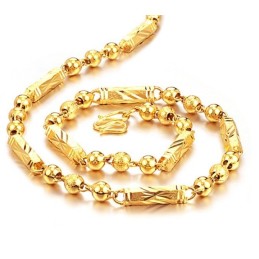 Collier Plaqué Or 18 Carats Pour Gommage Masculin Facile À Utiliser
