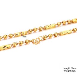 Collier Plaqué Or 18 Carats Pour Gommage Masculin Facile À Utiliser
