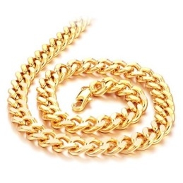 Collier Torsadé Plaqué Or 18 Carats De Haute Qualité Pour Homme