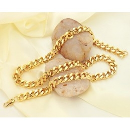 Collier Torsadé Plaqué Or 18 Carats De Haute Qualité Pour Homme
