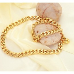 Collier Torsadé Plaqué Or 18 Carats De Haute Qualité Pour Homme