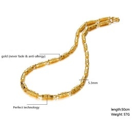 Collier Plaqué Or 18 Carats Pour Homme, Qualité Et Quantité Garanties