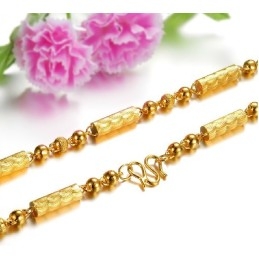 Collier Plaqué Or 18 Carats Pour Homme, De Qualité Stable, Avec Texture D'Empreinte Digitale