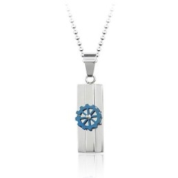 Pendentif Unique En Argent Et Titane Pour Homme - Chaîne Offerte