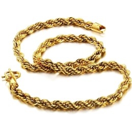 Collier En Plaqué Or 18 Carats Pour Femme, De Qualité Fiable
