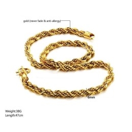 Collier En Plaqué Or 18 Carats Pour Femme, De Qualité Fiable