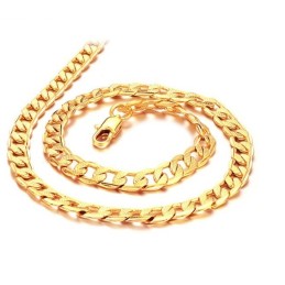Collier Plaqué Or 18 Carats À Tranches Torsadées Pour Homme, Durable Et Résistant