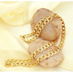 Collier Plaqué Or 18 Carats À Tranches Torsadées Pour Homme, Durable Et Résistant