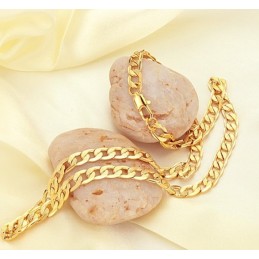 Collier Plaqué Or 18 Carats À Tranches Torsadées Pour Homme, Durable Et Résistant