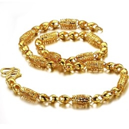 Collier Creux En Plaqué Or 18 Carats Pour Femme De Renommée Mondiale