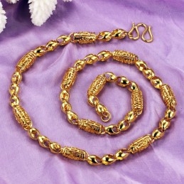 Collier Creux En Plaqué Or 18 Carats Pour Femme De Renommée Mondiale