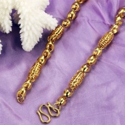 Collier Creux En Plaqué Or 18 Carats Pour Femme De Renommée Mondiale
