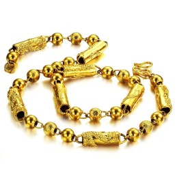 Collier Plaqué Or 18 Carats À Motif Dragon Masculin De Haute Qualité