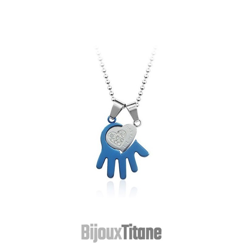 Magnifique Pendentif En Titane En Forme De Paume Pour Homme - Chaîne Offerte