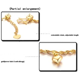 Bracelet De Cheville Plaqué Or 18 Carats Pour Femme, Grande Variété