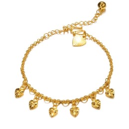 Bracelet De Cheville Plaqué Or 18 Carats Avec Clochette Pour Femme, Qualité Et Quantité Garanties