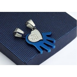 Magnifique Pendentif En Titane En Forme De Paume Pour Homme - Chaîne Offerte