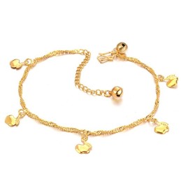 Bracelet De Cheville En Forme De Pomme Pour Femme, Plaqué Or 18 Carats, De Haute Qualité