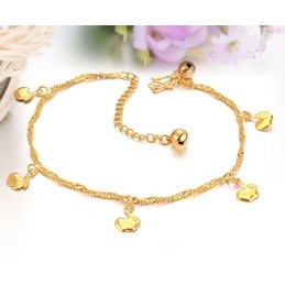 Bracelet De Cheville En Forme De Pomme Pour Femme, Plaqué Or 18 Carats, De Haute Qualité