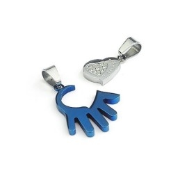 Magnifique Pendentif En Titane En Forme De Paume Pour Homme - Chaîne Offerte