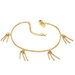 Bracelet De Cheville En Plaqué Or 18 Carats Pour Femme, De Qualité Supérieure, En Forme De Boule