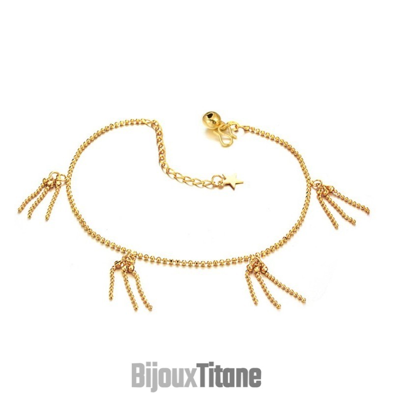 Bracelet De Cheville En Plaqué Or 18 Carats Pour Femme, De Qualité Supérieure, En Forme De Boule Bracelet De Cheville En Plaqué Or 18 Carats Pour Femme, De Qualité Supérieure, En Forme De Boule