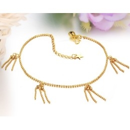 Bracelet De Cheville En Plaqué Or 18 Carats Pour Femme, De Qualité Supérieure, En Forme De Boule