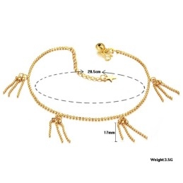 Bracelet De Cheville En Plaqué Or 18 Carats Pour Femme, De Qualité Supérieure, En Forme De Boule