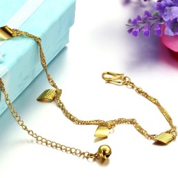Bracelet De Cheville Plaqué Or 18 Carats Pour Femme, Complet Avec Spécifications