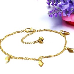 Bracelet De Cheville Plaqué Or 18 Carats Pour Femme, Complet Avec Spécifications