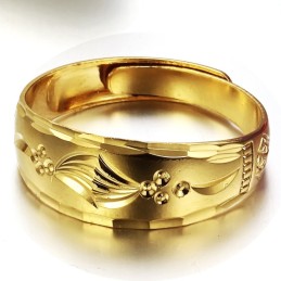 Bague Féminine Concise En Plaqué Or 18 Carats De Réputation Fiable