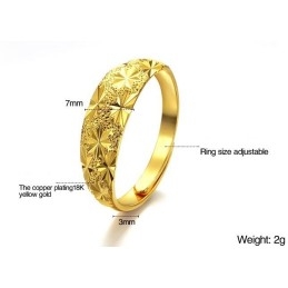 Bague Classique Pour Femme En Plaqué Or 18 Carats De Qualité Supérieure