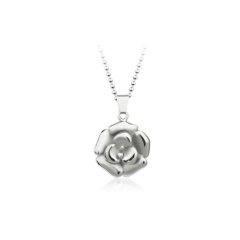 Magnifique Pendentif En Titane En Forme De Rose Pour Homme - Chaîne Offerte
