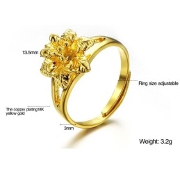 Bague Classique Plaquée Or 18 Carats Pour Femme, Grande Variété