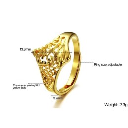 Bague Classique Pour Femme En Plaqué Or 18 Carats, La Reine De La Qualité